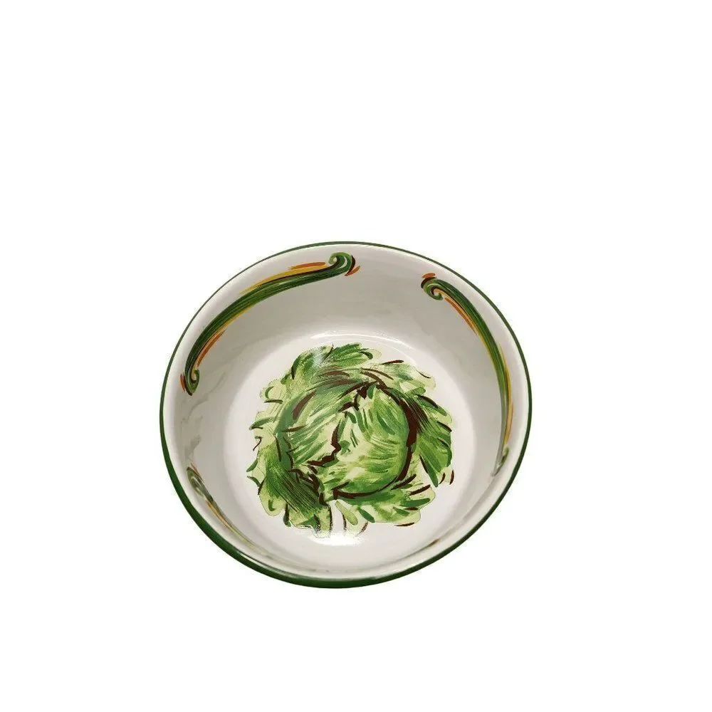 Minestrone Ceramic Vegetable Themed Salad Bowl